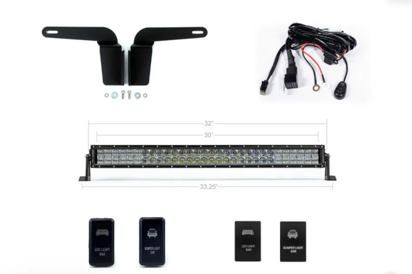 Cali Raised Lower Bumper Flush LED Light Bar Kit For 4Runner (2003-2009)