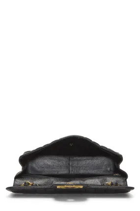 Chanel,  Black Caviar Vertical Half Flap Jumbo, Black