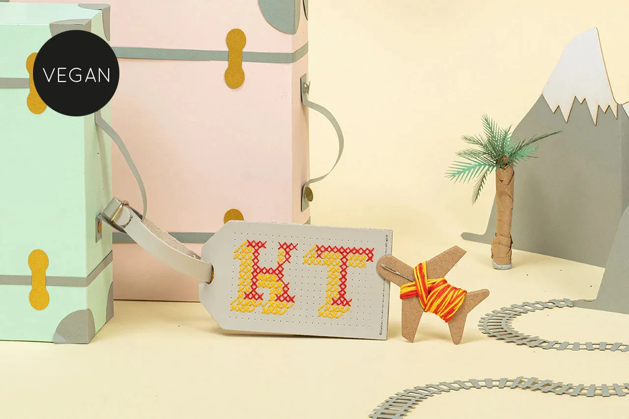 CHASING THREADS • Stitch Your Own Luggage Kit • Lt Grey • NEW