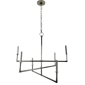 Circa - Chapman Chandelier Hanging Light, New, Nickel, Contemporary