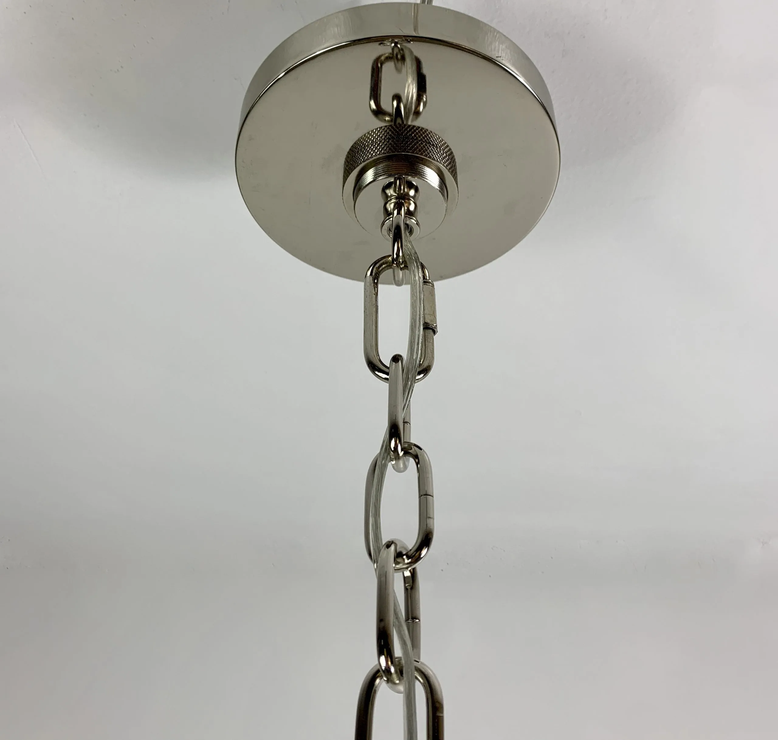 Circa - Chapman Chandelier Hanging Light, New, Nickel, Contemporary