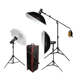 CITI600 TTL Battery Powered Three Head Boom Flash Kit  (GODOX AD600B) - CLEARANCE