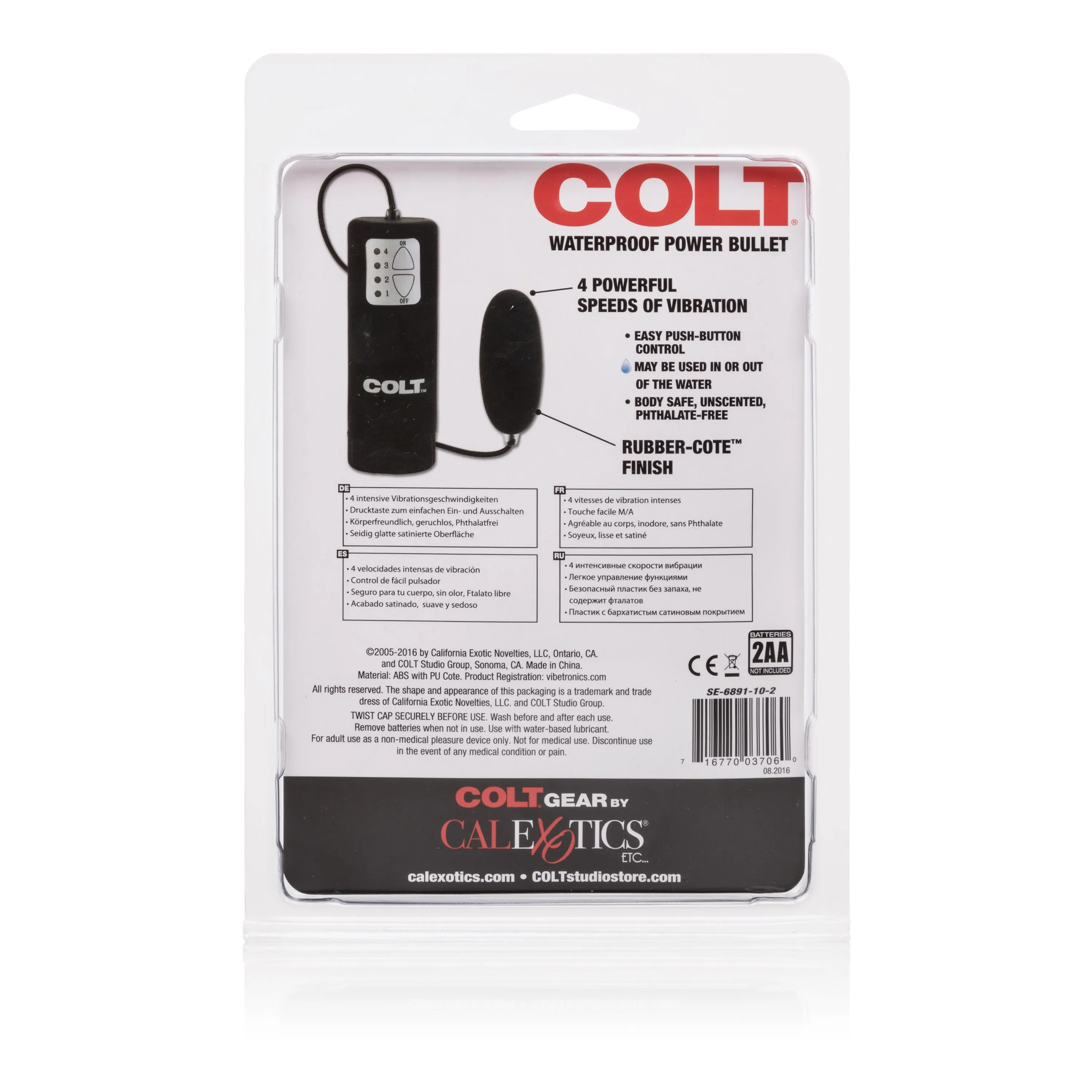 Colt Waterproof Power Bullet: 4-Speed Vibrating Adventure Toy