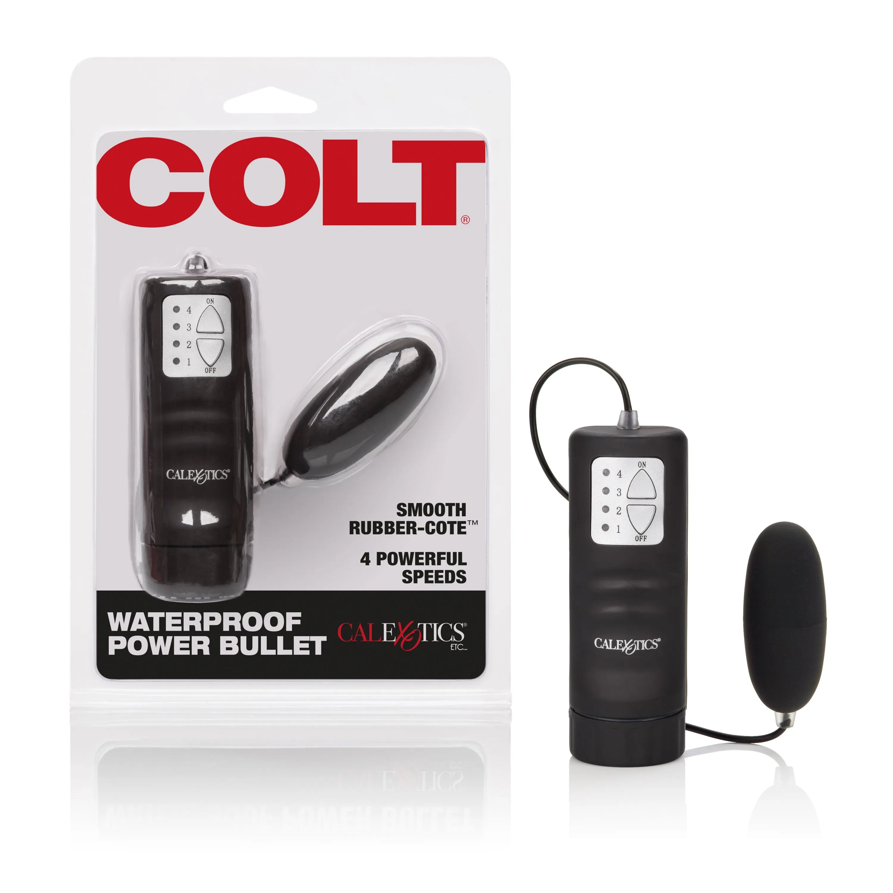 Colt Waterproof Power Bullet: 4-Speed Vibrating Adventure Toy