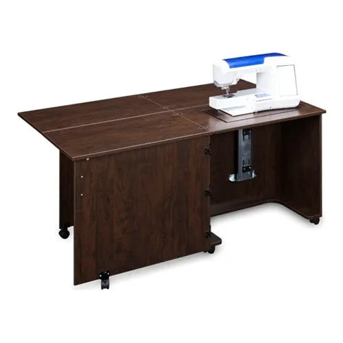 Compact Quilters Sewing Machine Cabinet in Pearwood