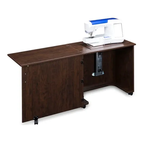 Compact Quilters Sewing Machine Cabinet in Pearwood