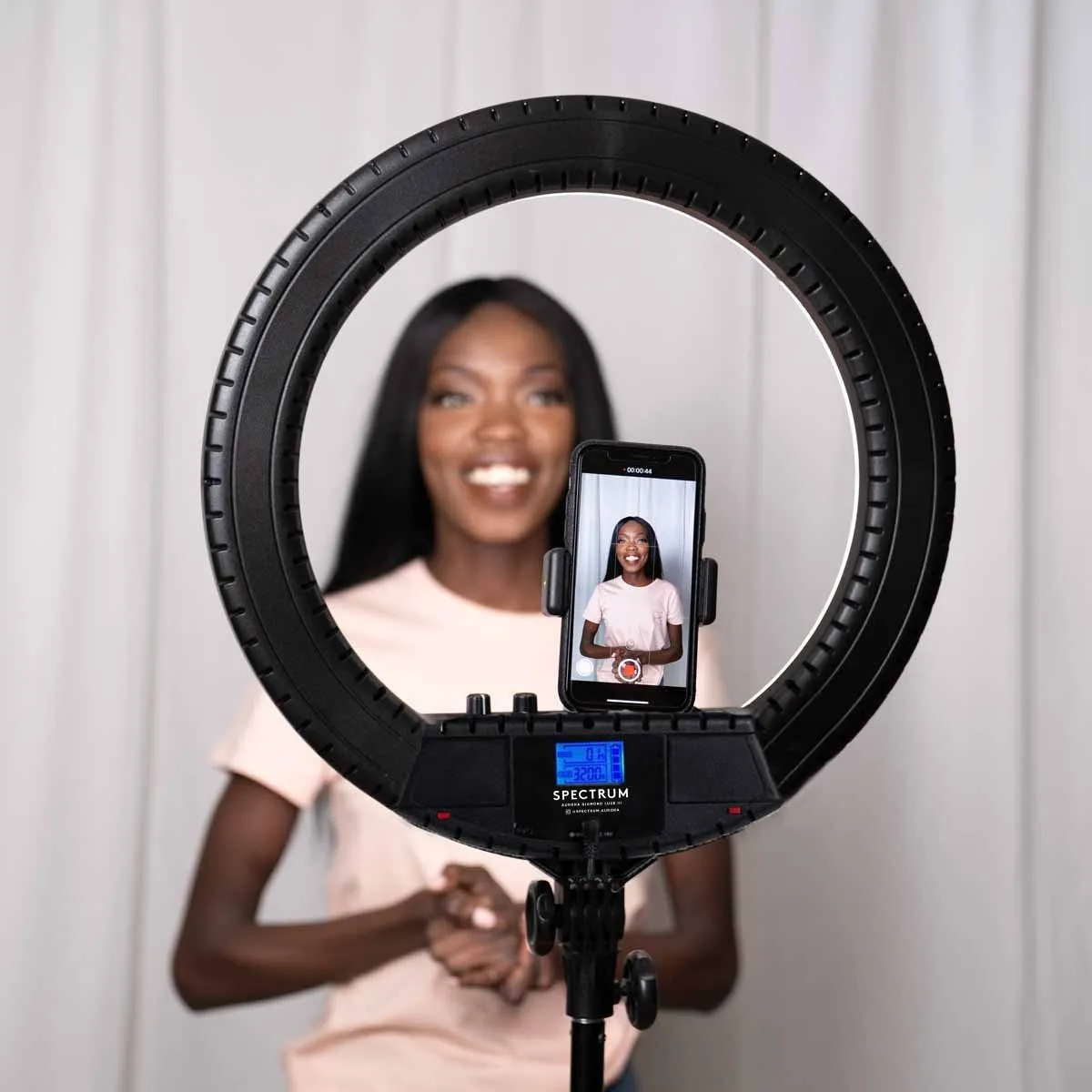Complete Beauty Ring Light Studio Diamond Luxe & 5.5" LED Crystal Duo Lighting Kit - Bundle