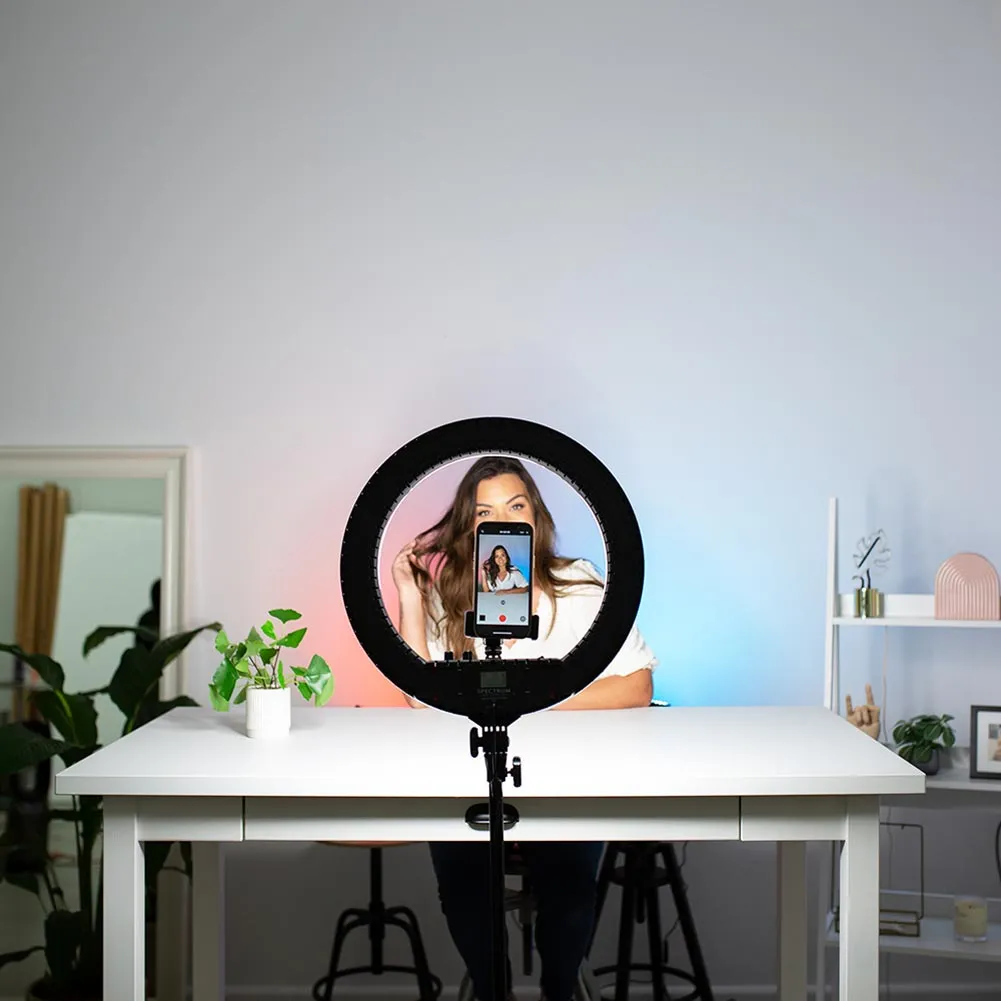 Complete Beauty Ring Light Studio Diamond Luxe & 5.5" LED Crystal Duo Lighting Kit - Bundle