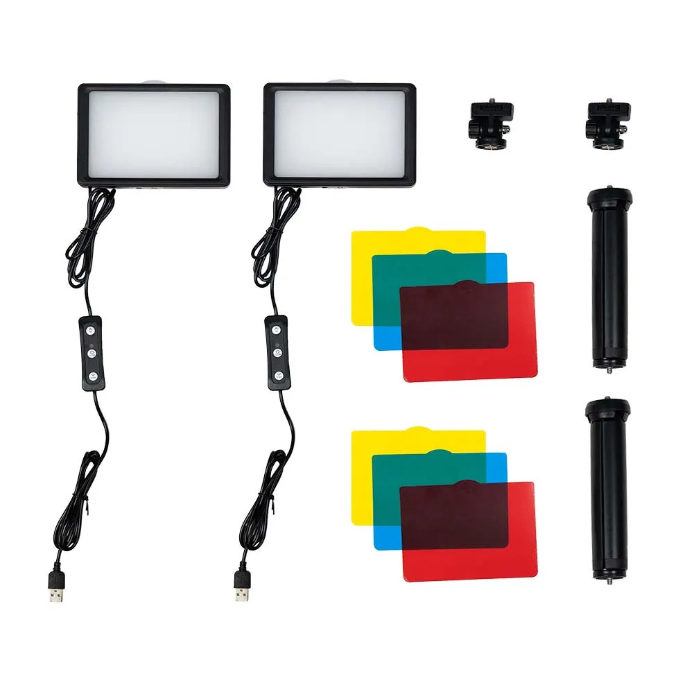 Complete Beauty Ring Light Studio Diamond Luxe & 5.5" LED Crystal Duo Lighting Kit - Bundle