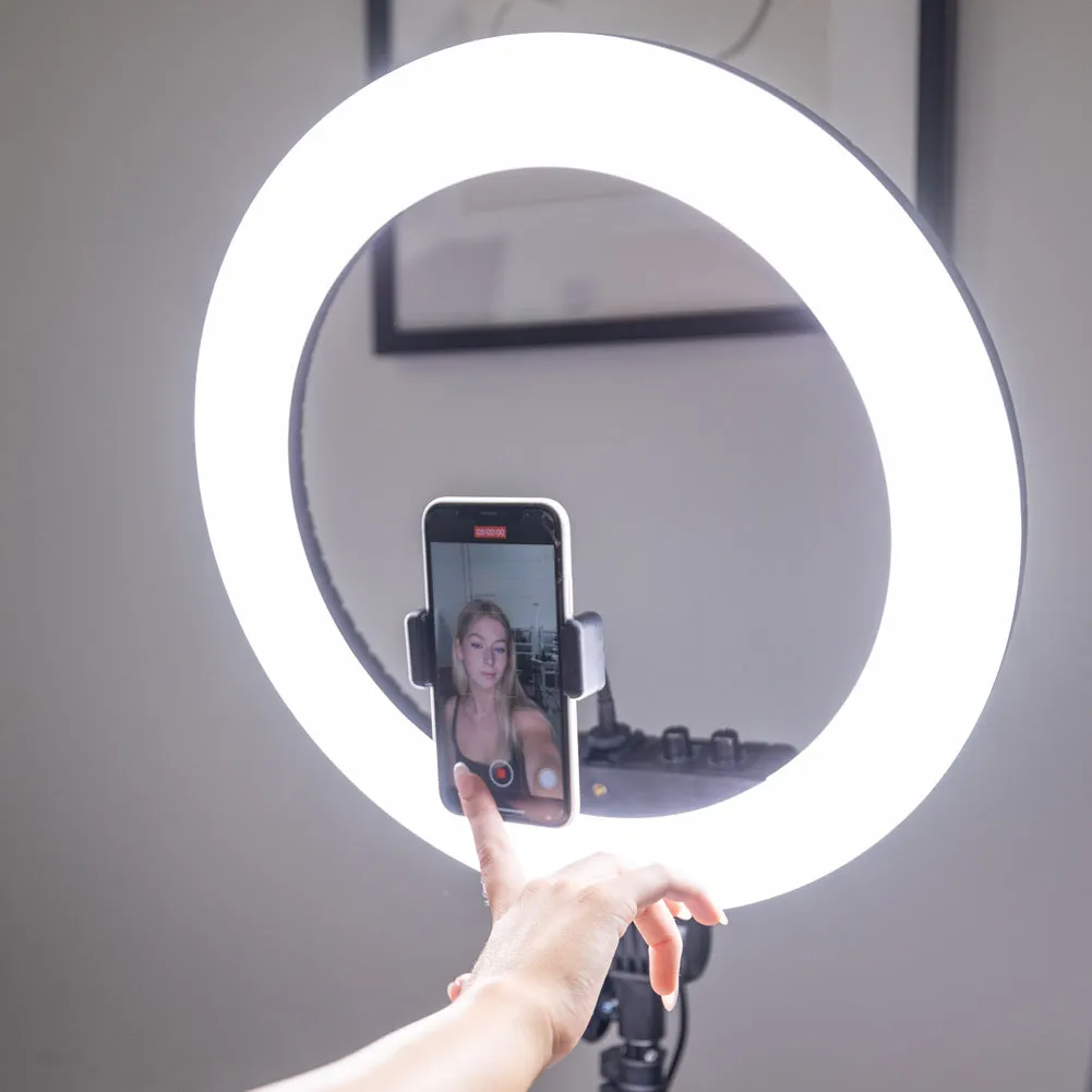 Complete Beauty Ring Light Studio Diamond Luxe & 5.5" LED Crystal Duo Lighting Kit - Bundle