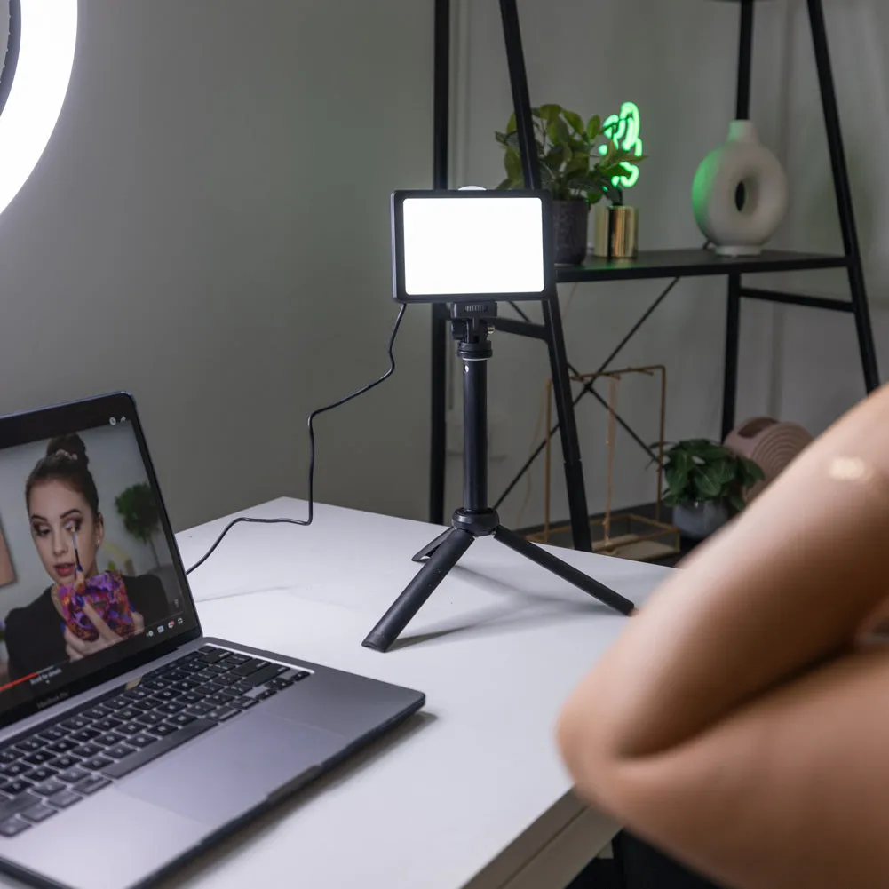 Complete Beauty Ring Light Studio Diamond Luxe & 5.5" LED Crystal Duo Lighting Kit - Bundle