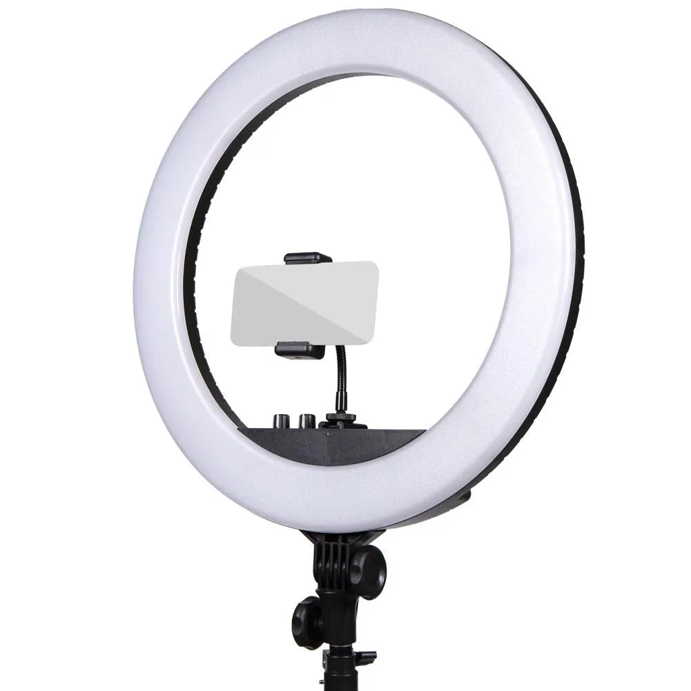 Complete Beauty Ring Light Studio Diamond Luxe & 5.5" LED Crystal Duo Lighting Kit - Bundle