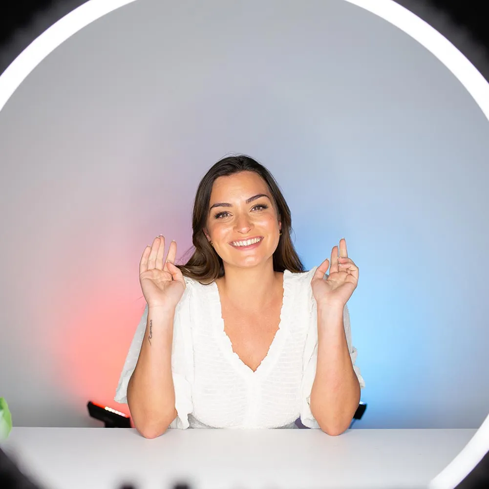 Complete Beauty Ring Light Studio Diamond Luxe & 5.5" LED Crystal Duo Lighting Kit - Bundle