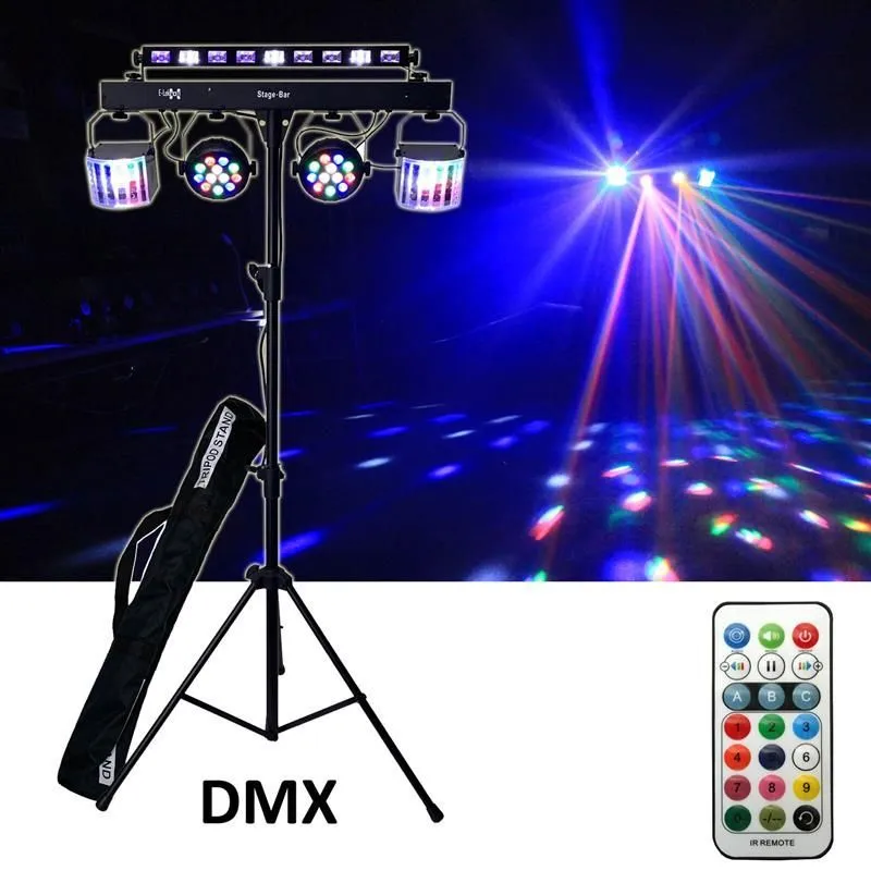 CR Lite Party Bar (Par   Kinta   UV/Strobe Bar w/ Carry Bags, Stand & Remote)