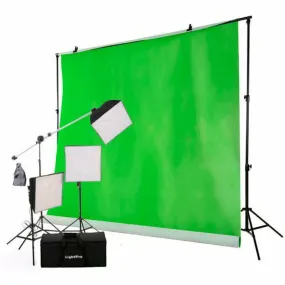 CSO 3 Head Video Lighting Kit with Green Screen