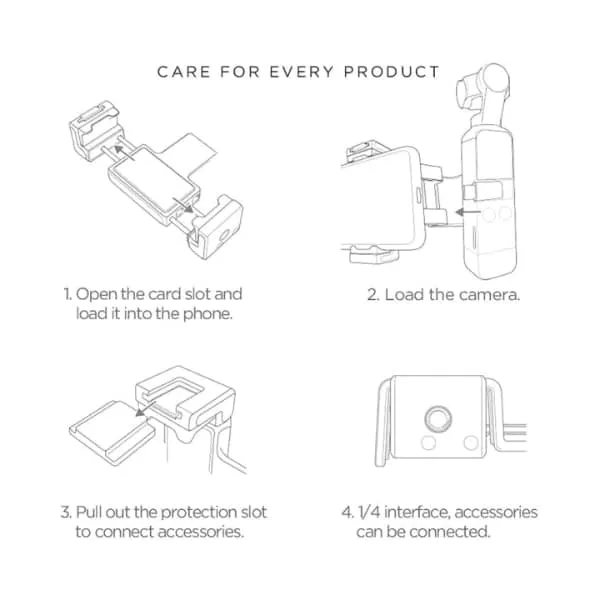 CYNOVA Expansion Fixed Clip for OSMO Pocket 1/2
