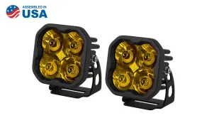Diode Dynamics SS3 Stage Series 3" SAE/DOT Yellow MAX LED Pod (pair)