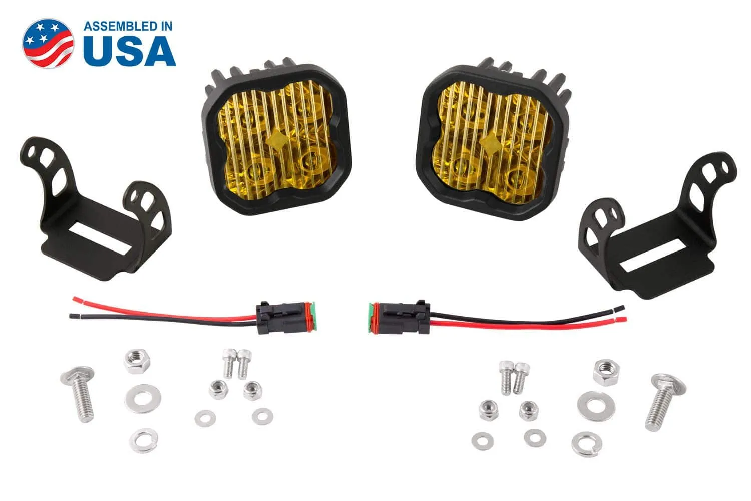 Diode Dynamics SS3 Stage Series 3" SAE/DOT Yellow MAX LED Pod (pair)