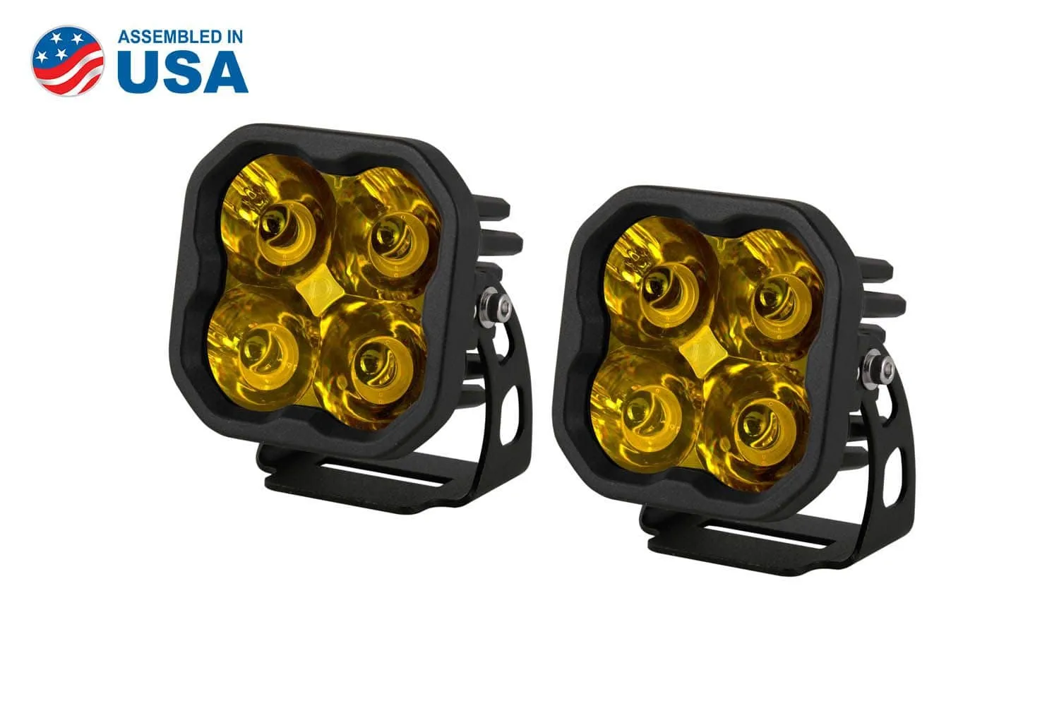 Diode Dynamics SS3 Stage Series 3" SAE/DOT Yellow MAX LED Pod (pair)