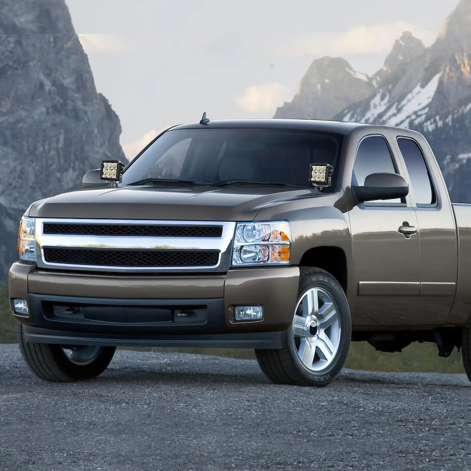 Ditch Light Hood Hinges Mounts For 1999-2006 Chevrolet Silverado Tahoe Suburban GMC Sierra Yukon