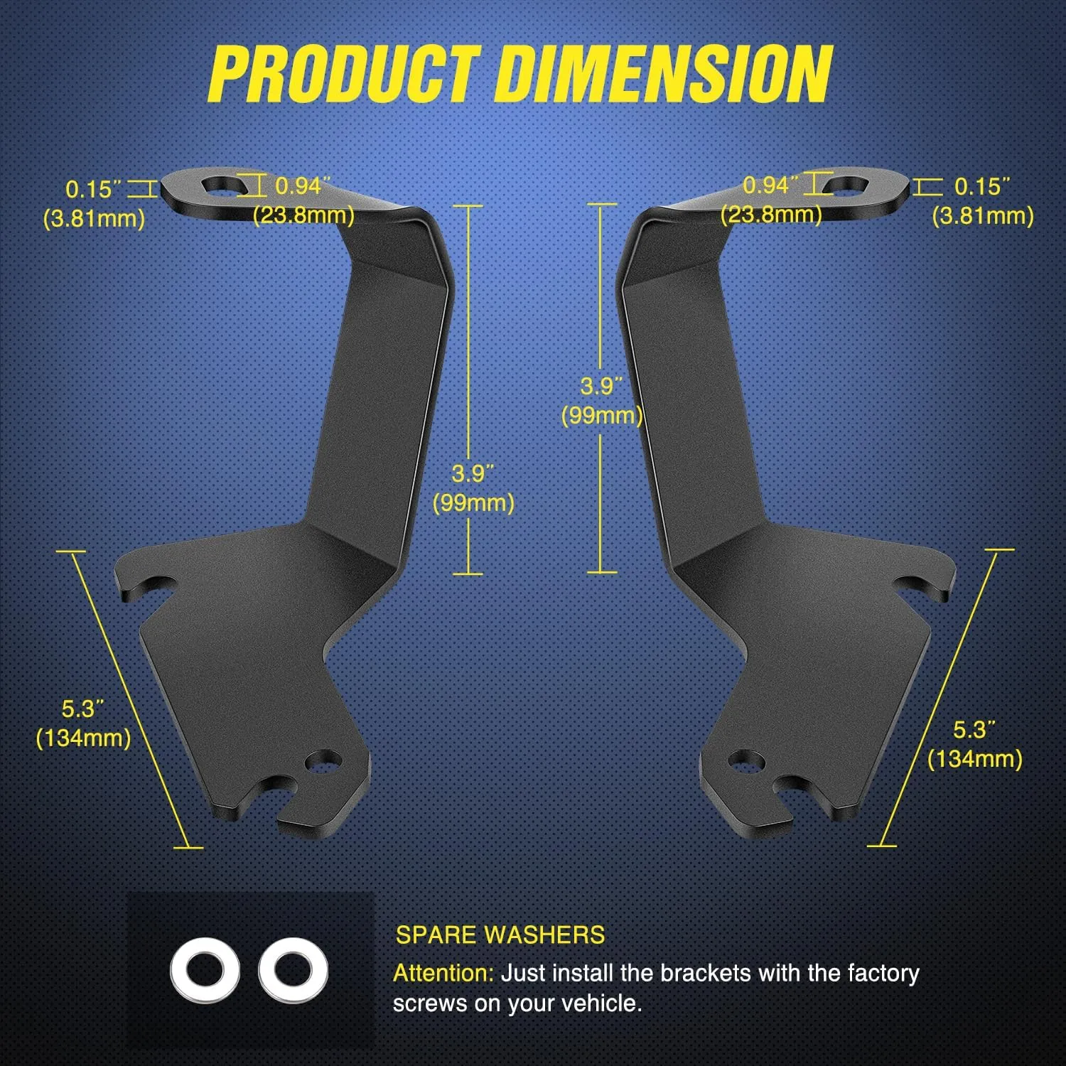 Ditch Light Hood Hinges Mounts For 1999-2006 Chevrolet Silverado Tahoe Suburban GMC Sierra Yukon