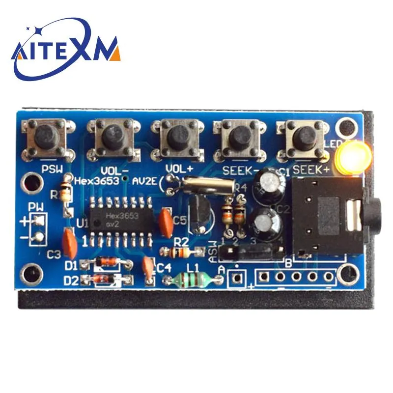 DIY Electronic Kits Wireless Stereo FM Radio Receiver Module PCB 76MHz-108MHz DC 1.8V-3.6V