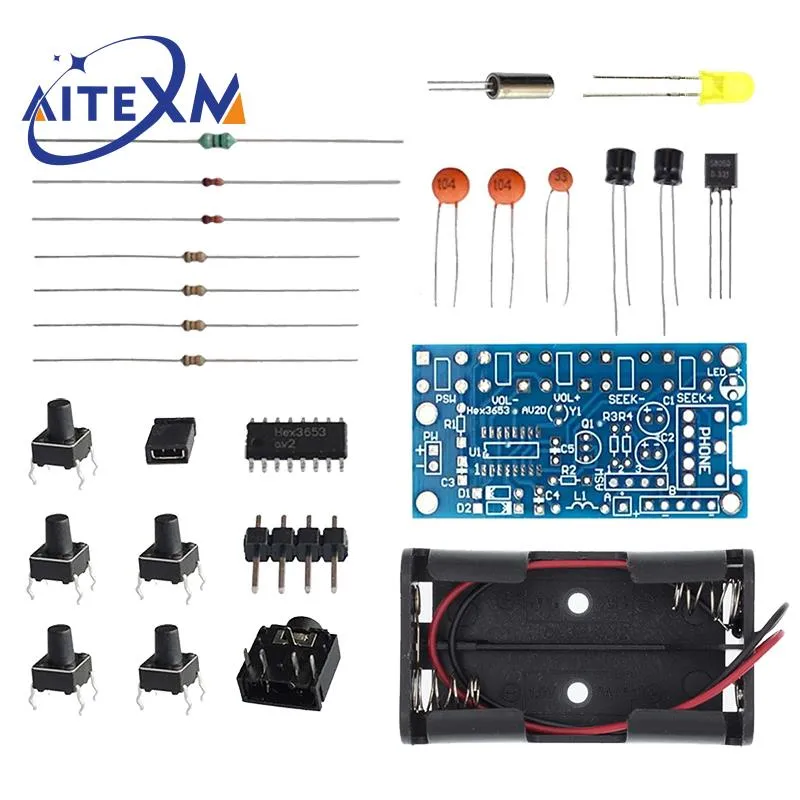 DIY Electronic Kits Wireless Stereo FM Radio Receiver Module PCB 76MHz-108MHz DC 1.8V-3.6V