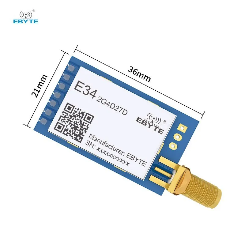 Ebyte E34-2G4D27D nRF24L01  2.4G UART Wireless Module Full Duplex High-Speed Transmission 10dBm Ebyte GFSK DIP 5KM Wireless Module