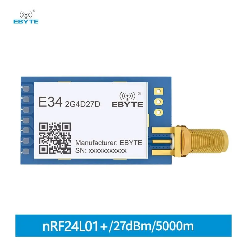 Ebyte E34-2G4D27D nRF24L01  2.4G UART Wireless Module Full Duplex High-Speed Transmission 10dBm Ebyte GFSK DIP 5KM Wireless Module