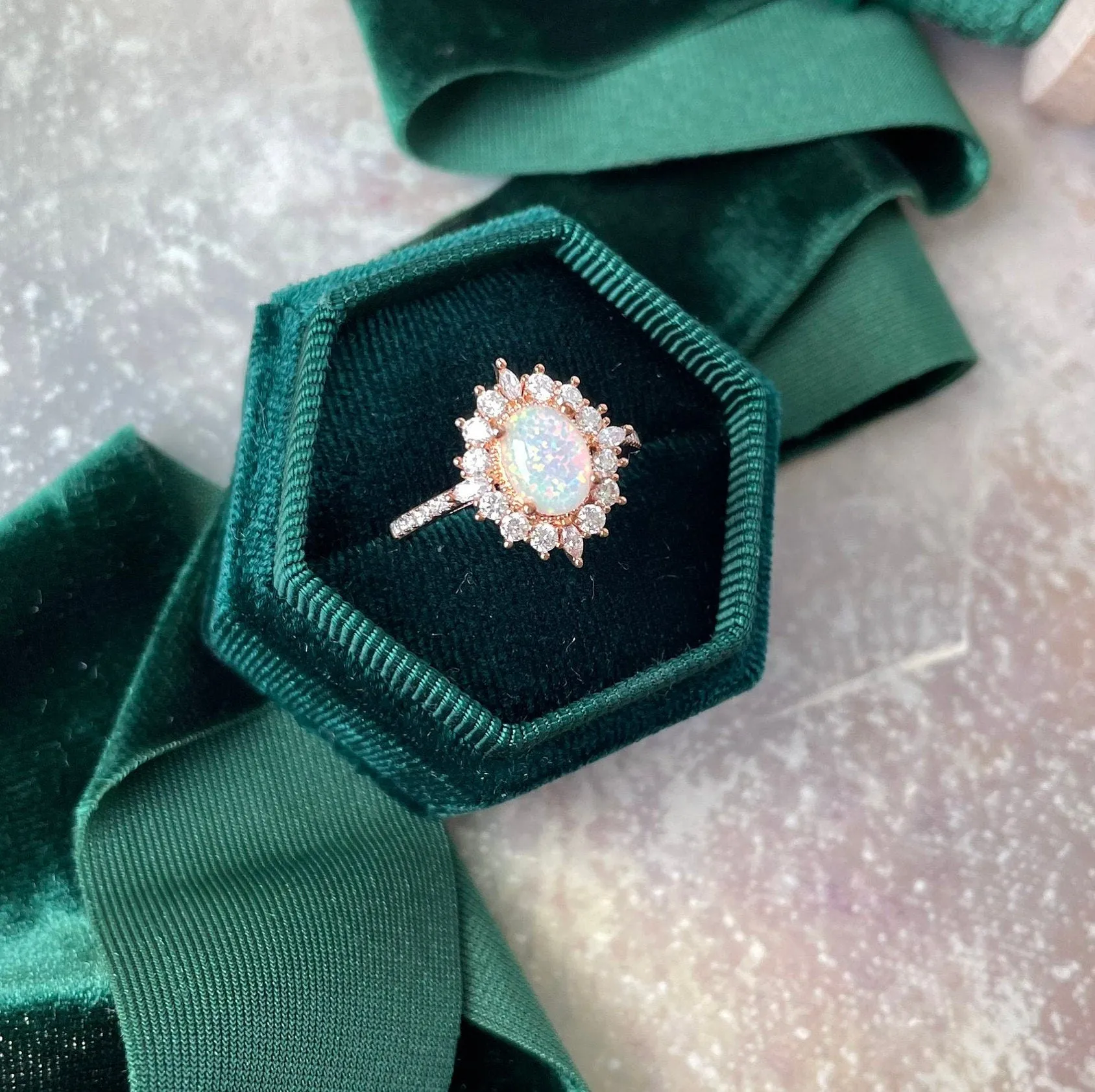 Emerald Green Velvet Ribbon for Flat Lays