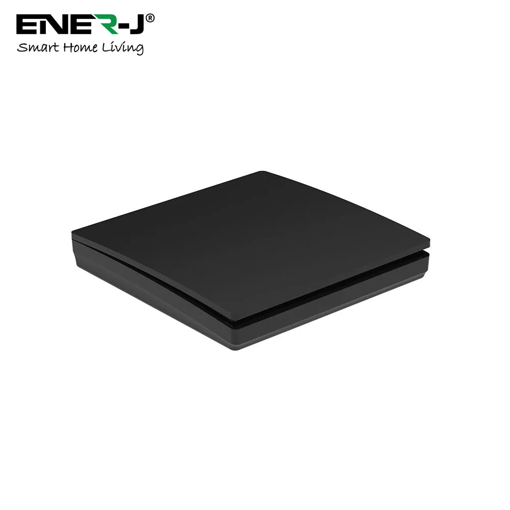 ENER-J 1 Gang Wireless Kinetic Switch, Black   500W RF Receiver