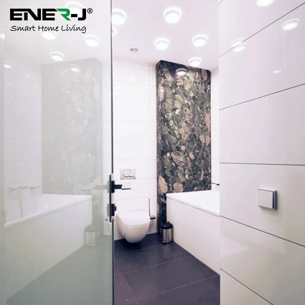 ENER-J 1 Gang Wireless Kinetic Switch, Black   500W RF Receiver