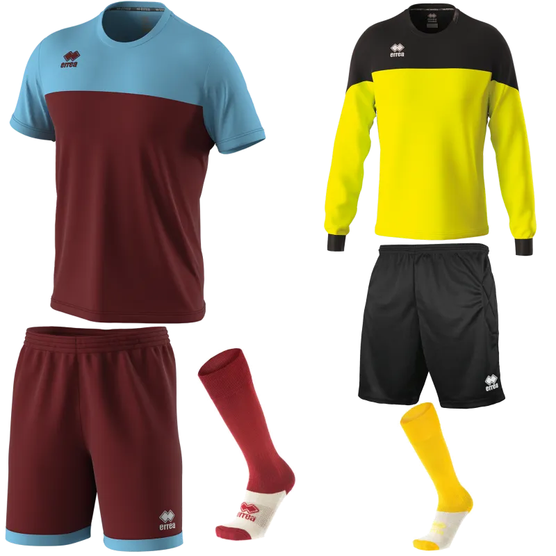 ERREA BRANDON SS KIT BUNDLE MAROON SKY BLUE