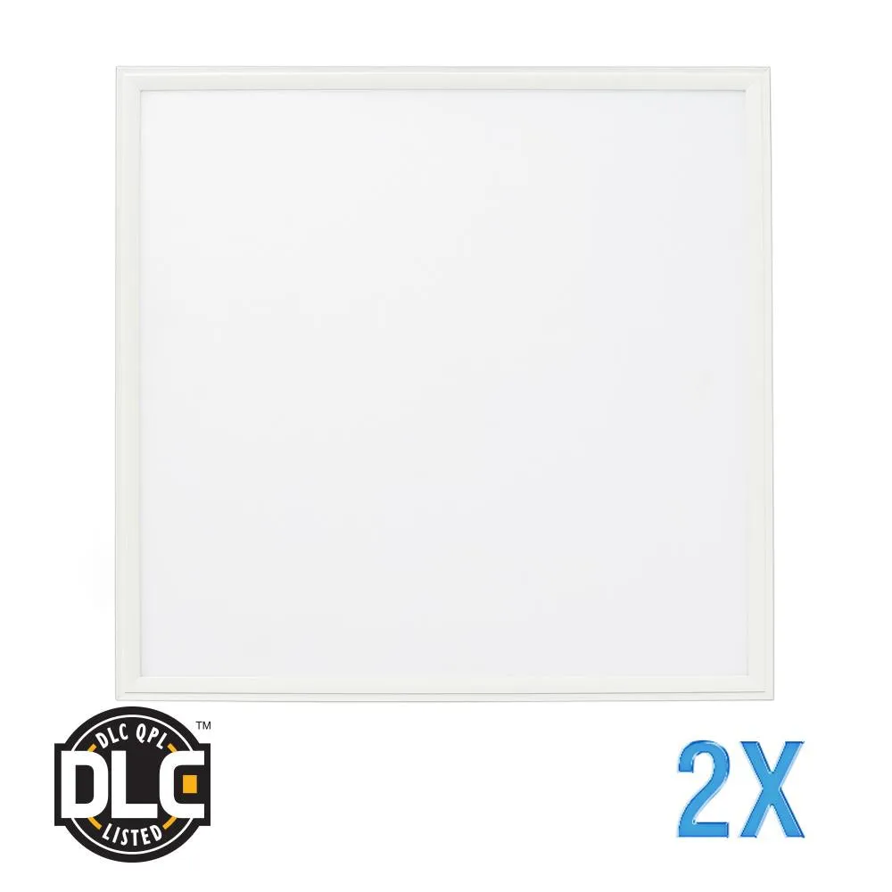Euri Lighting 2x2 LED Flat Panel Light - 40W - 120-277V - 4600 lumens - 4000K - 0-10V - Dimmable - 2 Pack