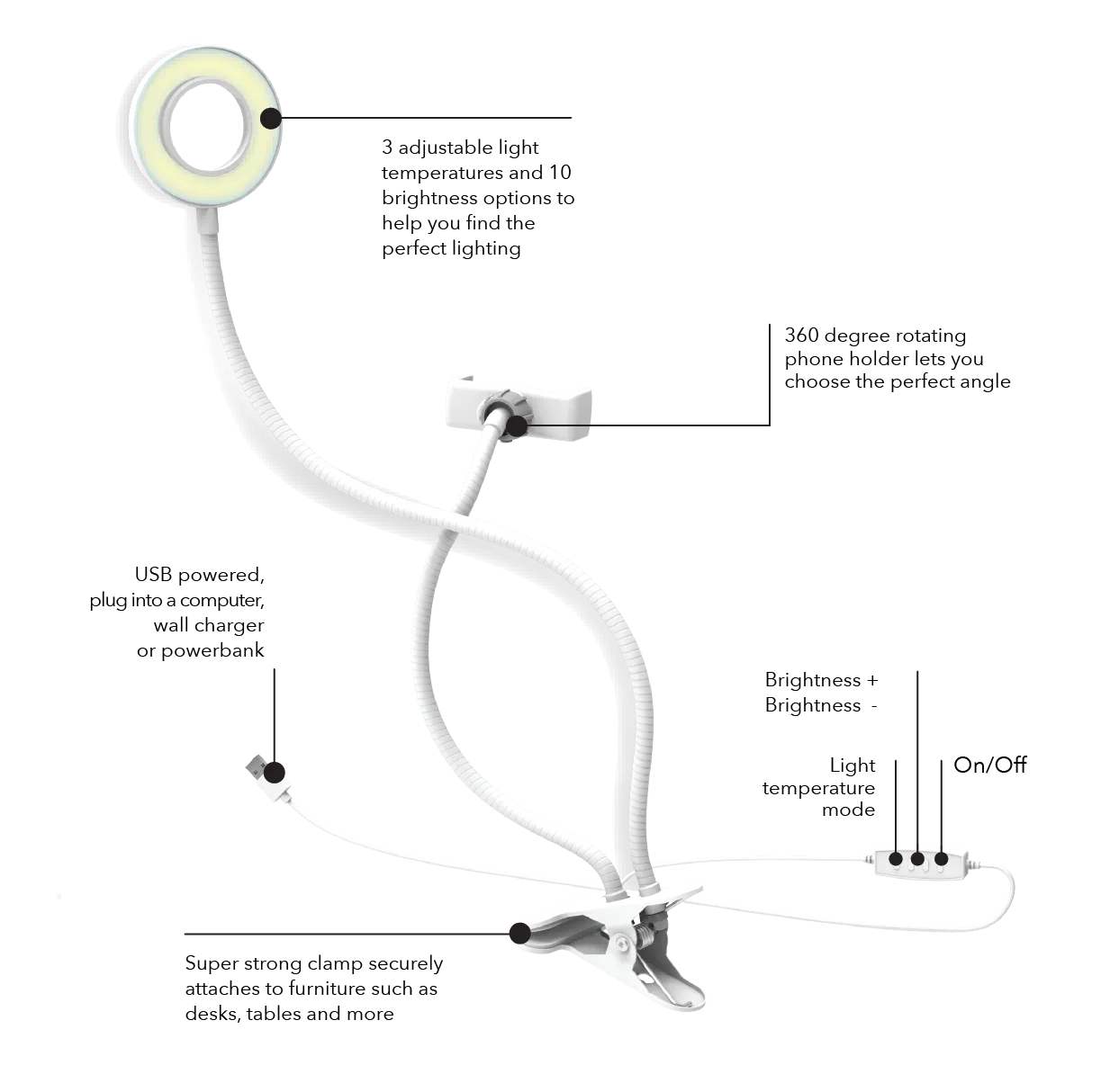 For You Photo Video Vlogging Kit Ring Light