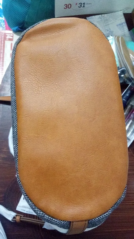 Fossil Amy Small Bucket Crossbody Neutral Stripe