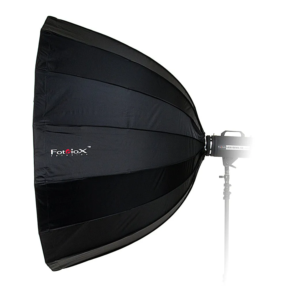 Fotodiox Deep EZ-Pro Parabolic Softbox with Bowens Speedring for Bowens, Interfit and Compatible Lights - Quick Collapsible Softbox with Silver Reflective Interior with Double Diffusion Panels