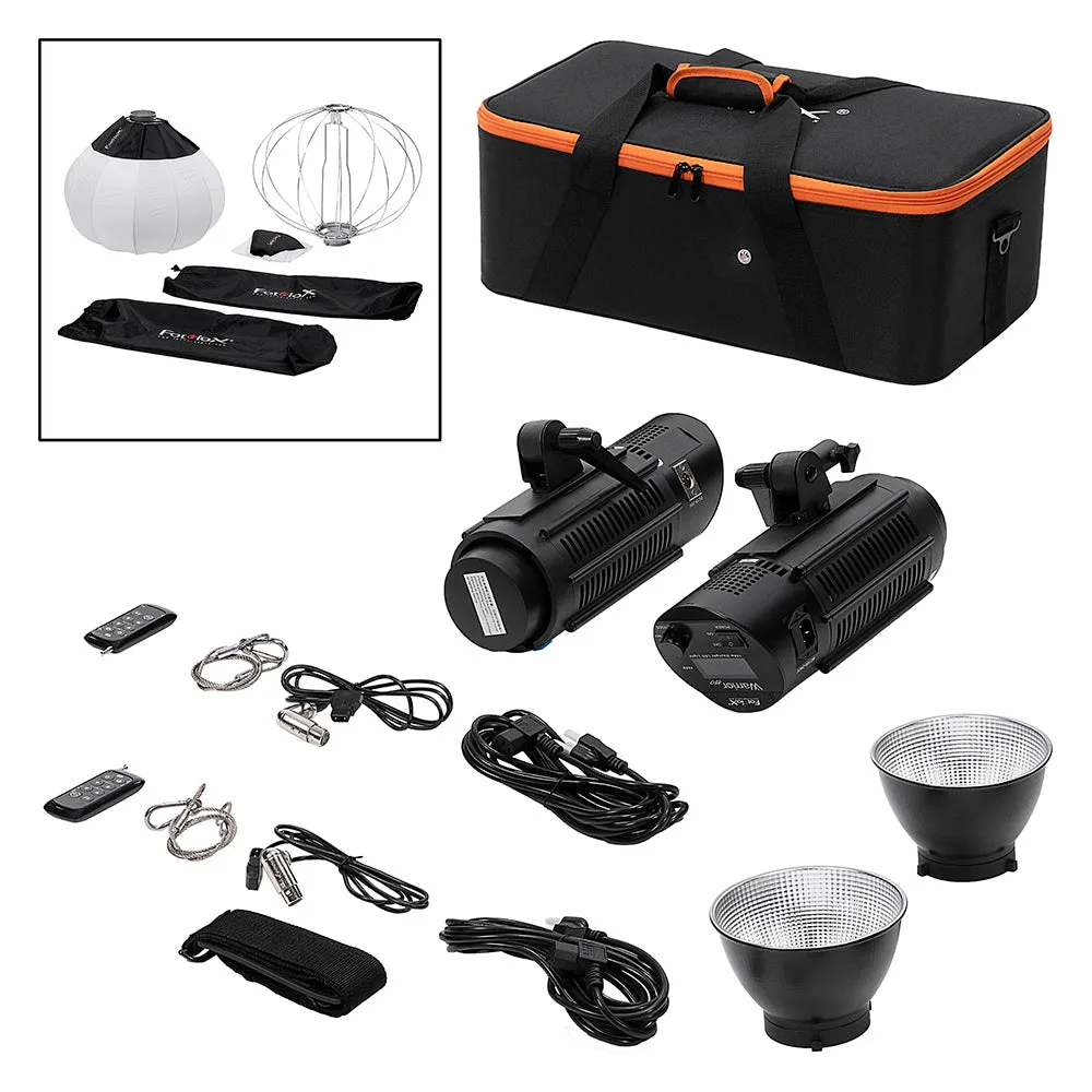 Fotodiox Pro Warrior 150 Daylight - High-Intensity Daylight Color (5600k) LED Light Kit, 5600k Light for Still and Video