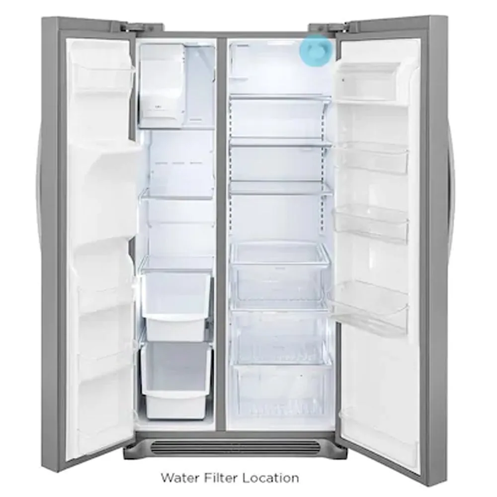 Frigidaire-Gallery 25.5 cu ft Side by Side Refrigerator with Ice Maker-Smudge Proof Stainless Steel