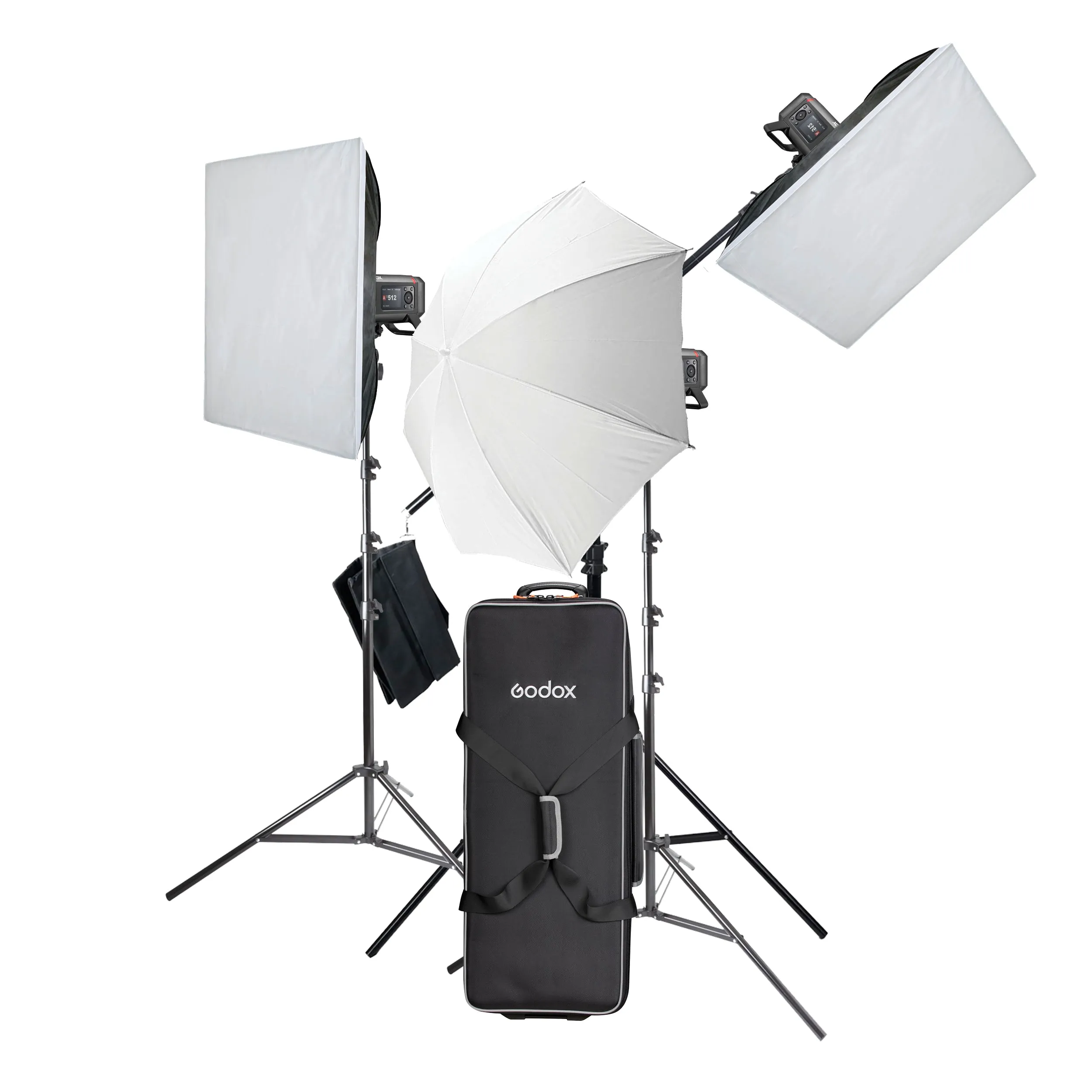 Godox AD600PRO II Portable Battery Powered Flash Strobe Light Three-Head Boom Kit