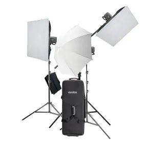 Godox AD600PRO II Portable Battery Powered Flash Strobe Light Three-Head Boom Kit