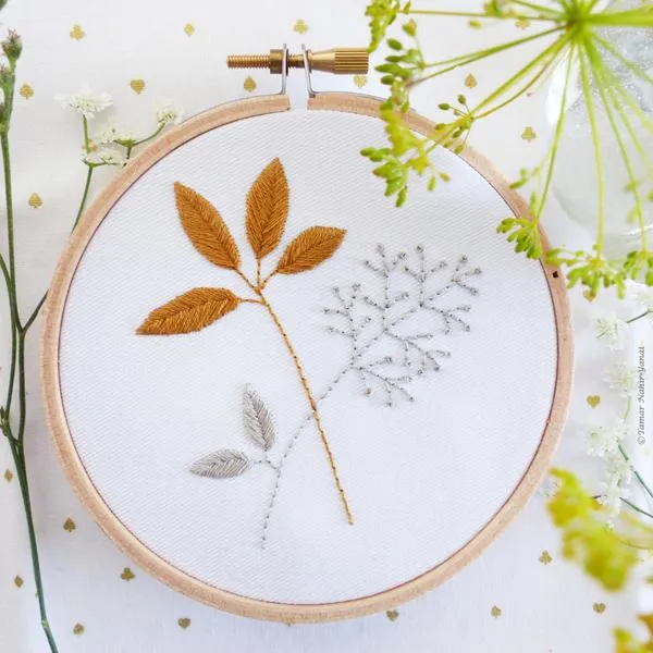 Gold and Gray Leaves Kit