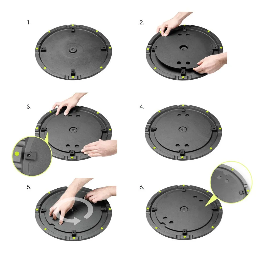 Gravity GR-GSSPWBSET1 Speaker Stand w/Round Cast Iron Base