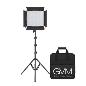 GVM-MB832 50W high-power soft light dual-color LED video soft light with bracket (BOGO)