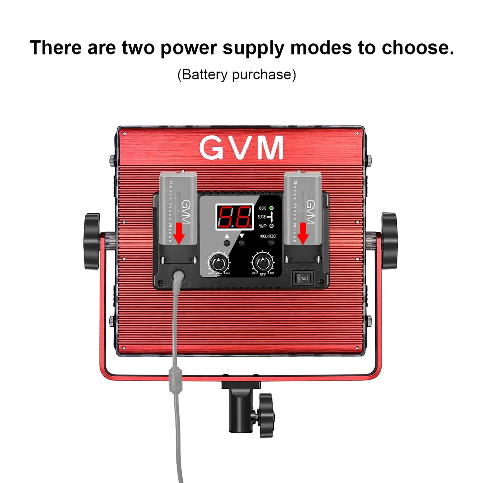 GVM-MB832 50W high-power soft light dual-color LED video soft light with bracket (BOGO)