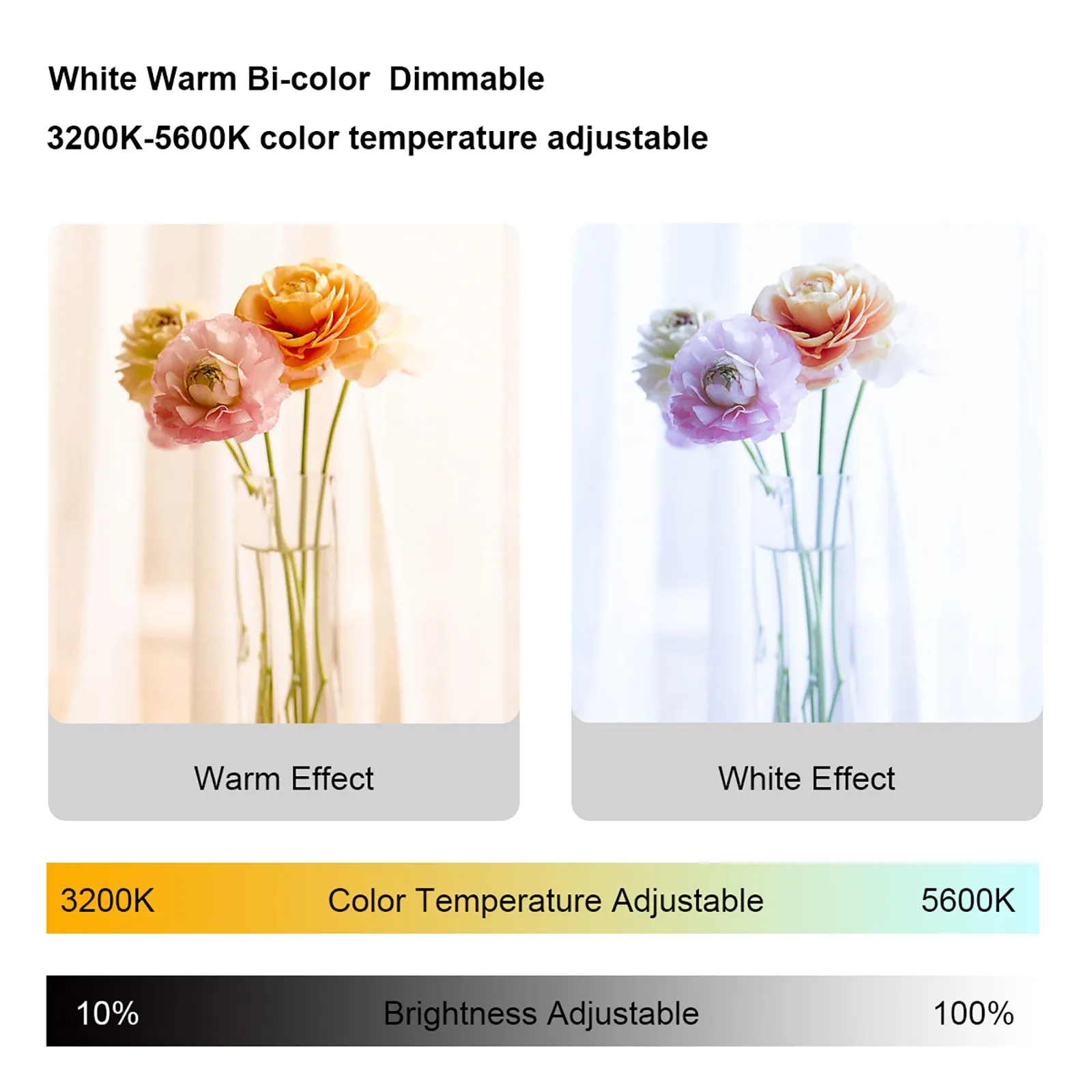 GVM-MB832 50W high-power soft light dual-color LED video soft light with bracket (BOGO)