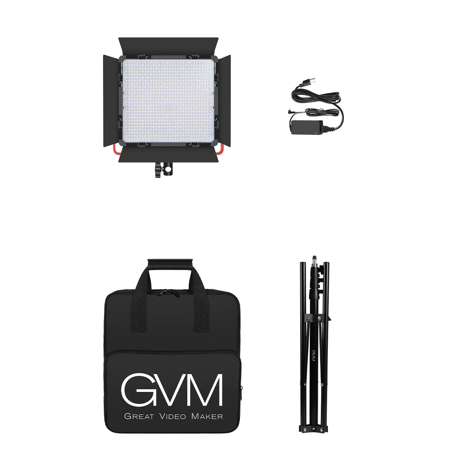 GVM-MB832 50W high-power soft light dual-color LED video soft light with bracket (BOGO)