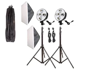 HIFFIN HF E27 5 Trilux Mark II Double Kit/YouTube Lighting/Fluorescent Light for Still & Video