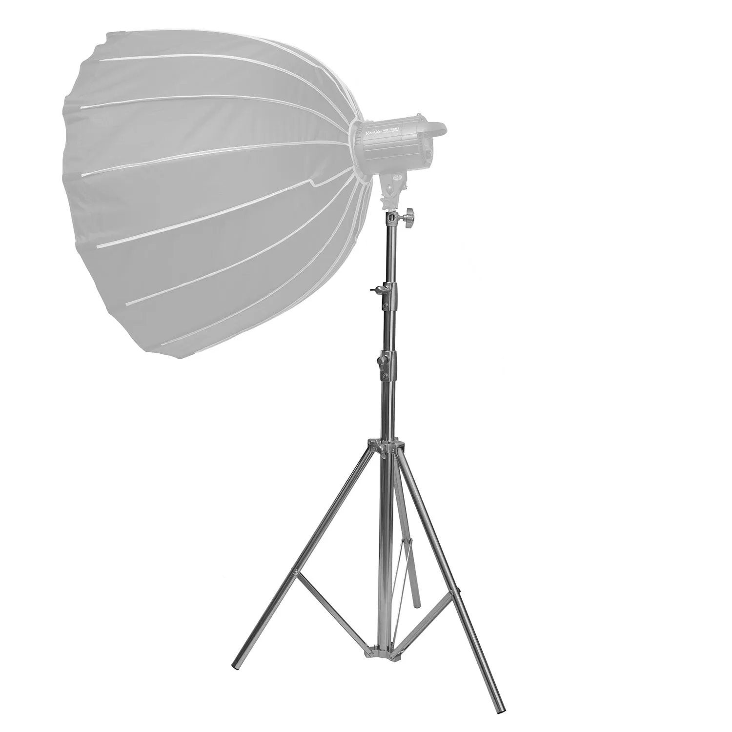 Hridz 2.8m Stainless Steel Heavy-Duty Light Stand | Adjustable 39"-110" | Universal 1/4" to 3/8" Adapter for Softbox, Strobe, Umbrella & More