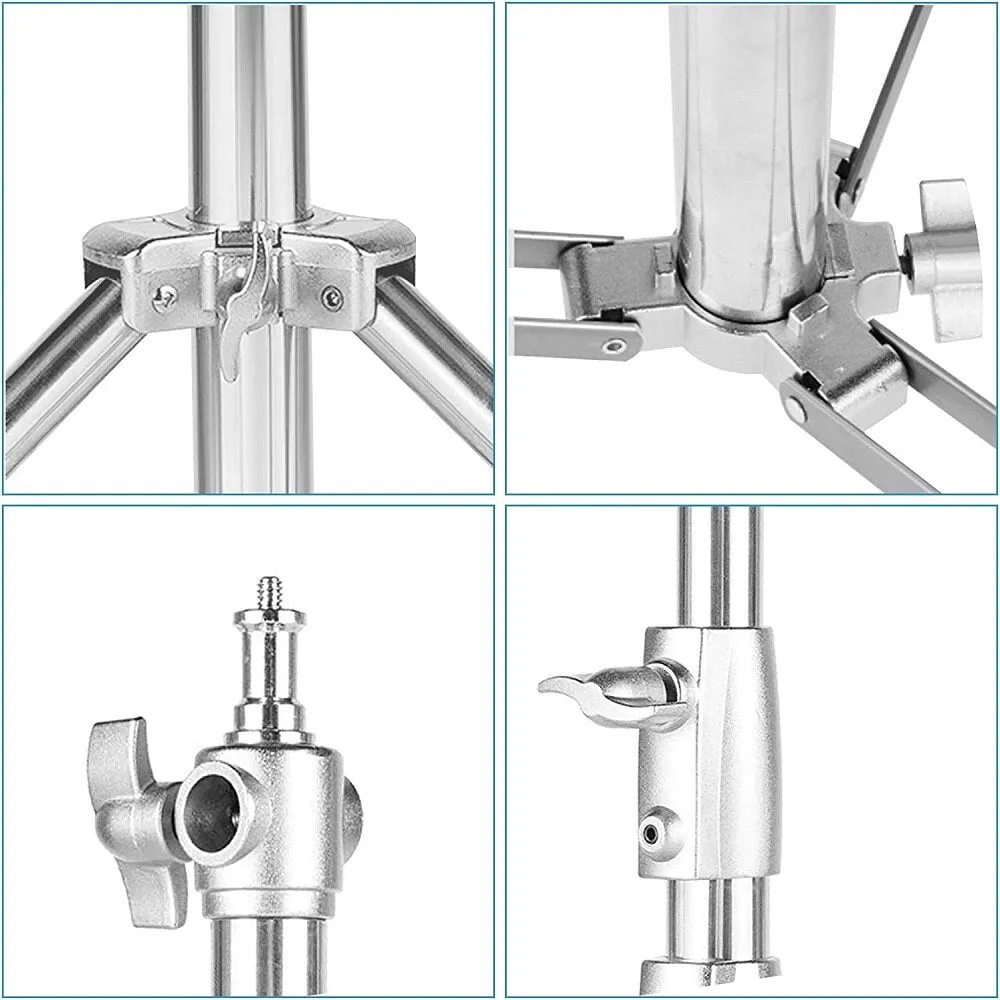 Hridz 2.8m Stainless Steel Light Stand Heavy Duty Tripod for Studio Photo Softbox